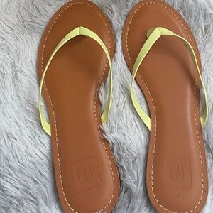 Neon yellow sandals from GAP